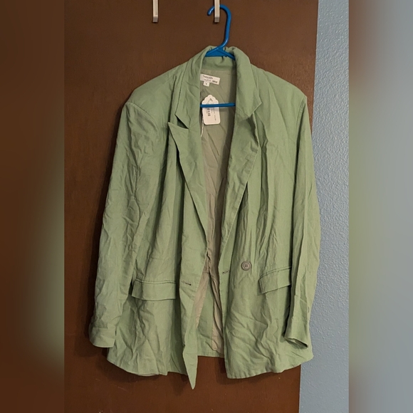 Thakoon Oversized Green Blazer Size 6 Rent The Runway - Picture 5 of 7